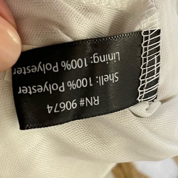 Boston Proper Women's S White/Gold Crochet Peasant Dress Long Sleeve Sz S - Picture 4 of 7